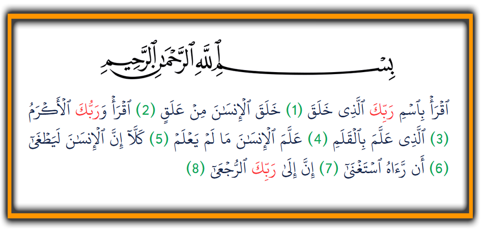 سورة العلق الآيات (1-8)